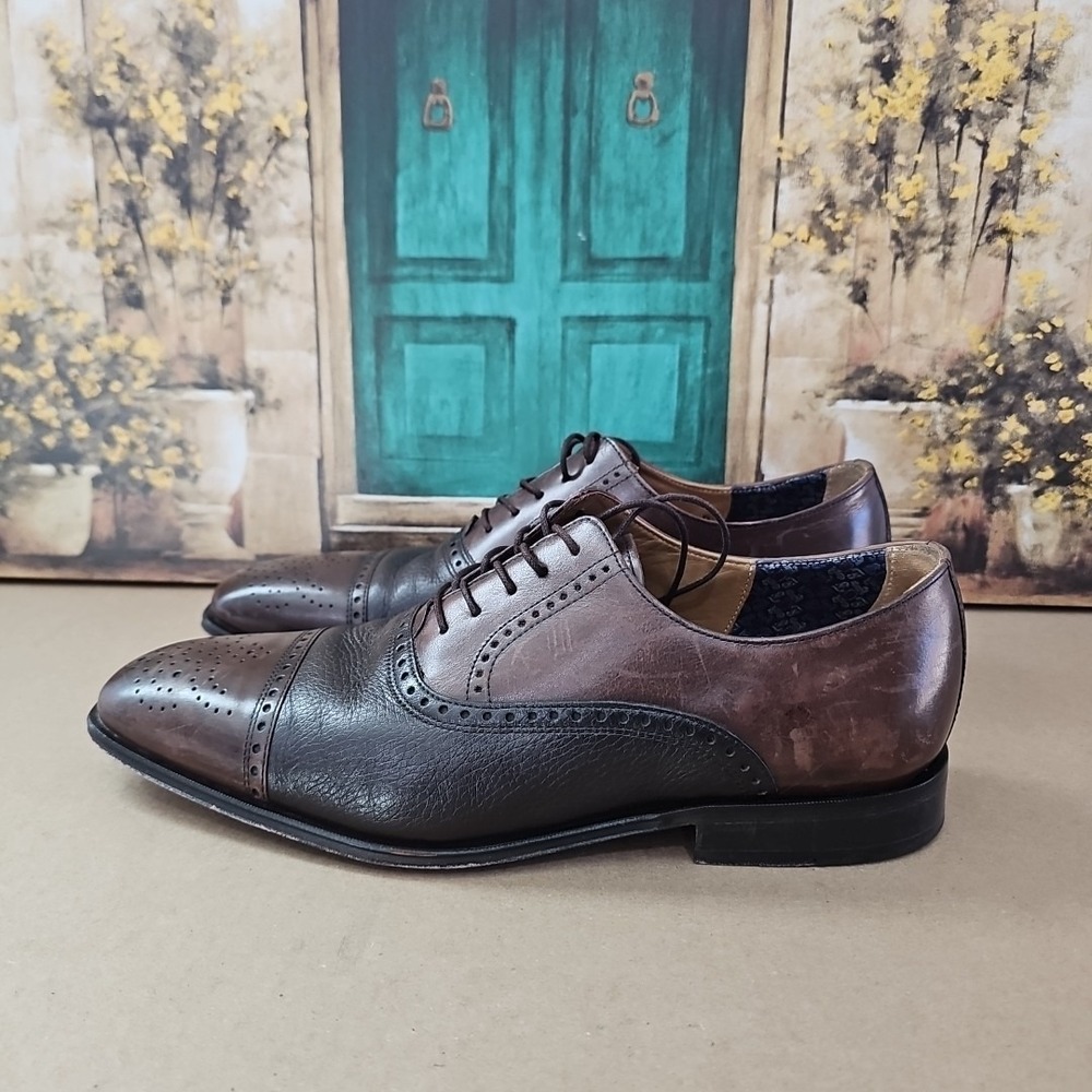 Florsheim Imperial Sz 10 D Brown Cap‎ Toe Oxford Dress Shoes Bio Comfort